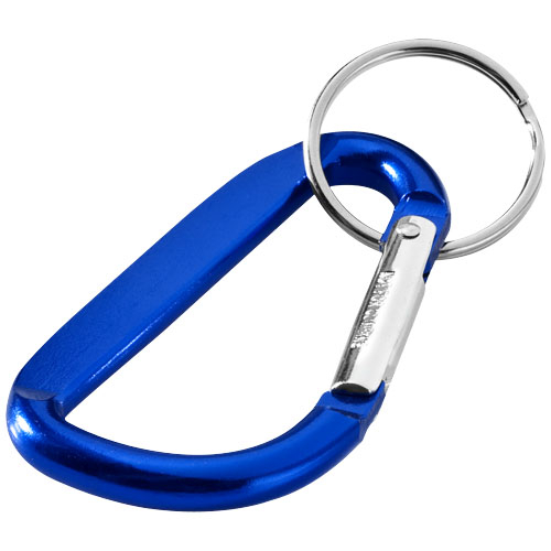 Porte-clés mousqueton promotionnel alu recyclé Timor Bleu royal